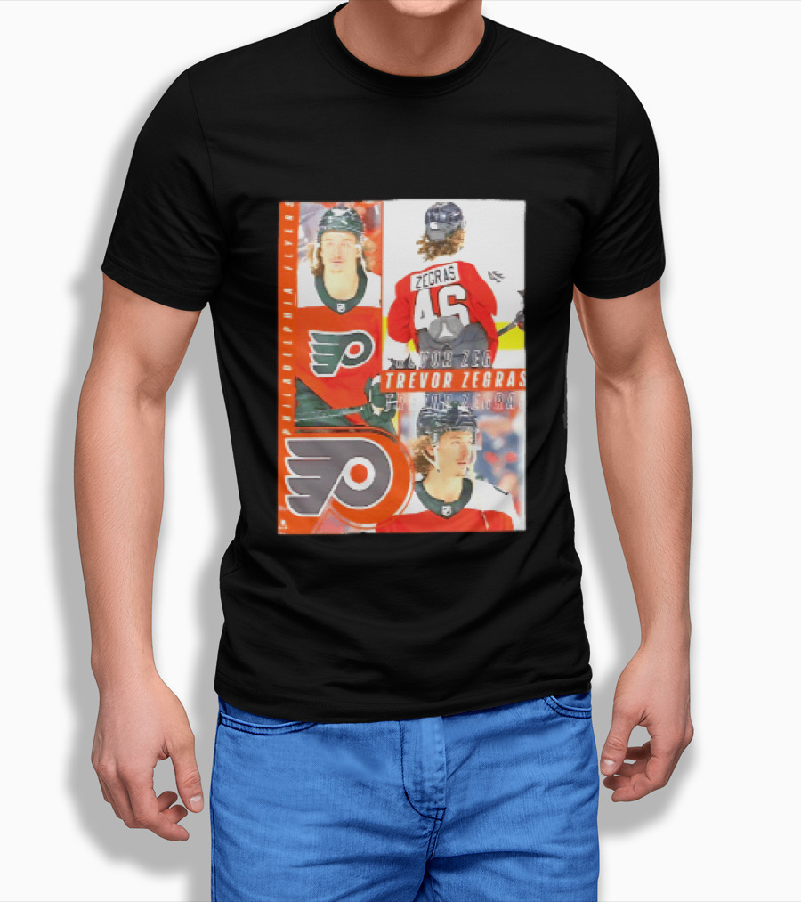 Philadelphia Flyers Trevor Zegras 46 Hockey Moment T-Shirt