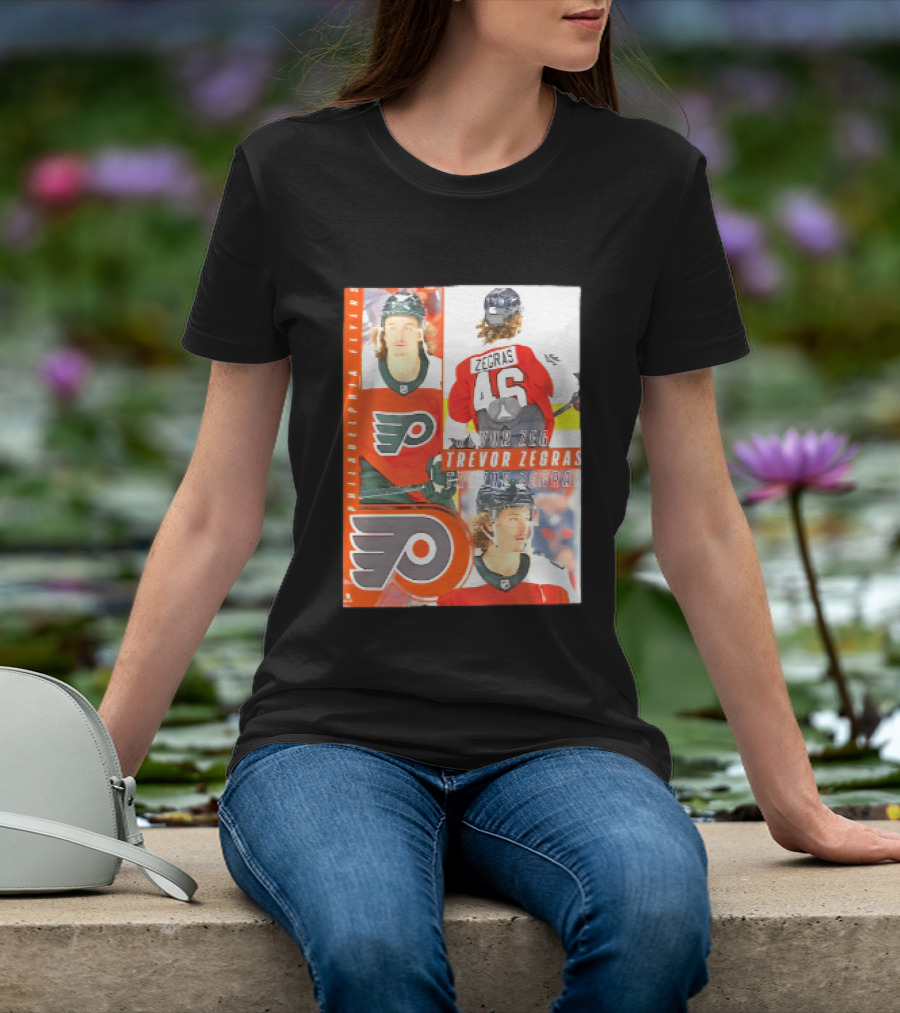 Philadelphia Flyers Trevor Zegras 46 Hockey Moment T-Shirt
