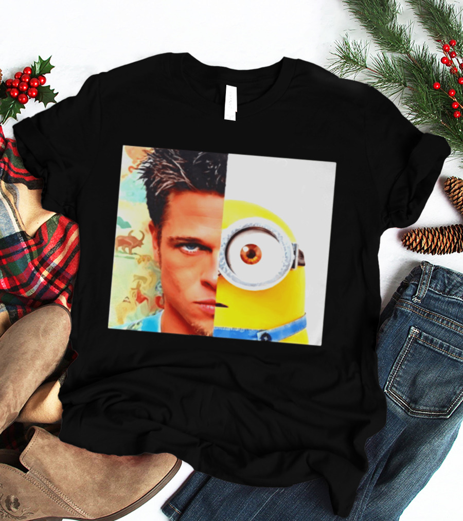Tyler Durden Minions Split Face Mashup T-Shirt
