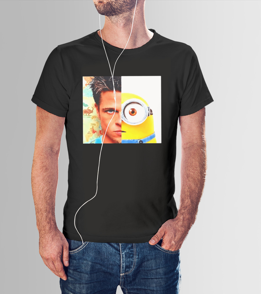 Tyler Durden Minions Split Face Mashup T-Shirt