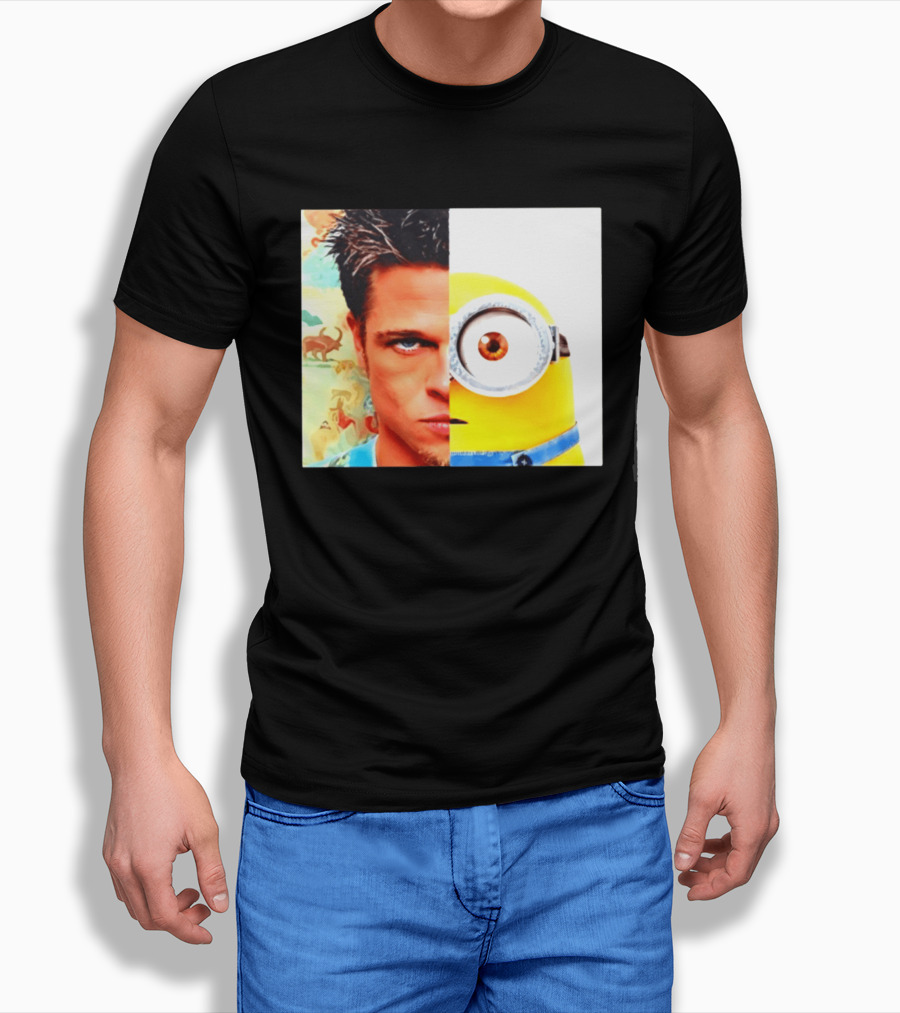 Tyler Durden Minions Split Face Mashup T-Shirt