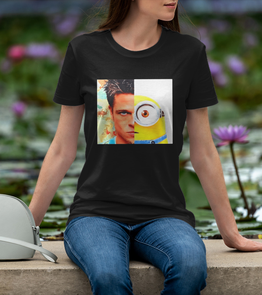 Tyler Durden Minions Split Face Mashup T-Shirt