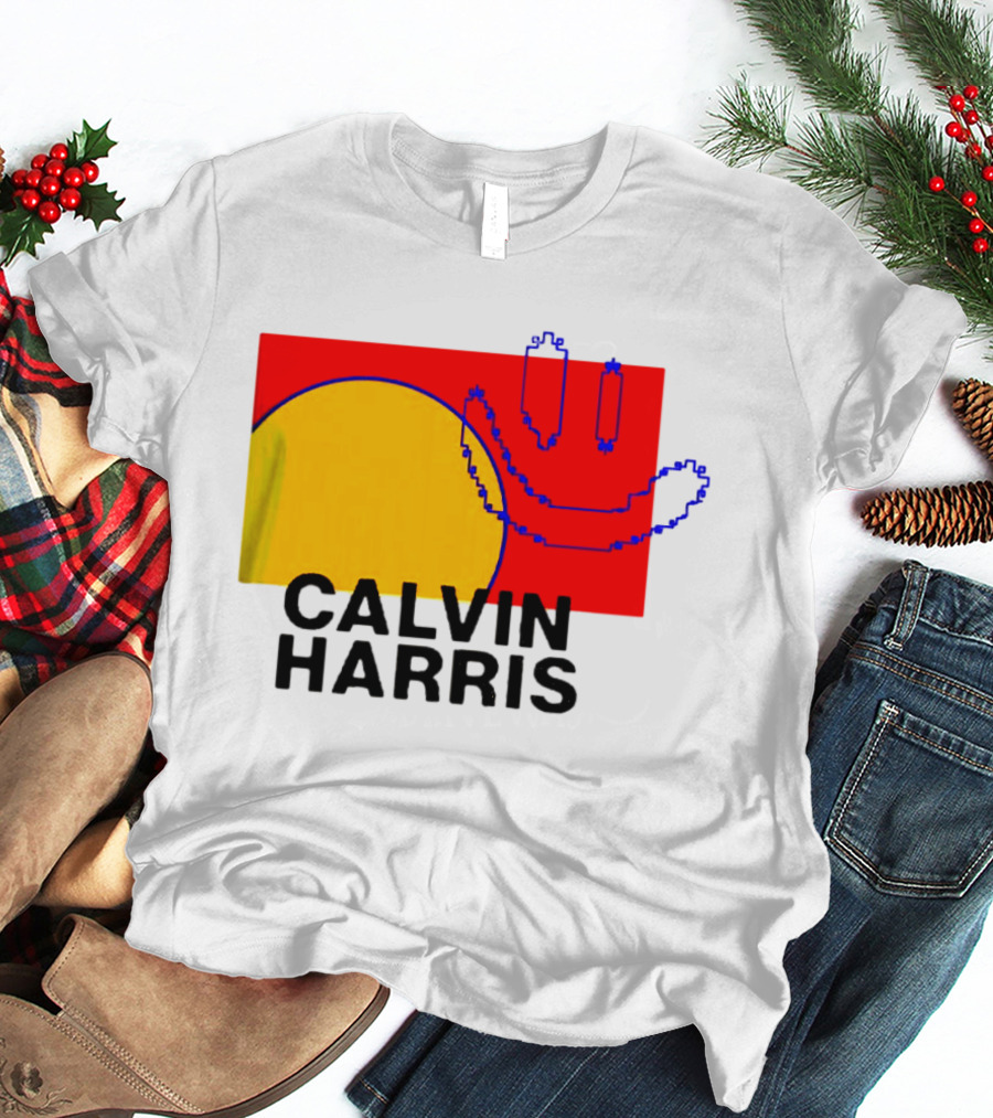 Calvin Harris North America 2027 Tour Dates Pixel T-Shirt