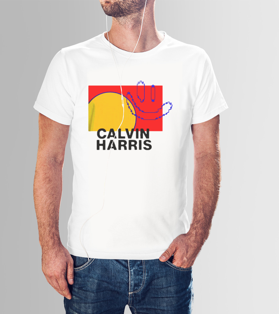 Calvin Harris North America 2027 Tour Dates Pixel T-Shirt