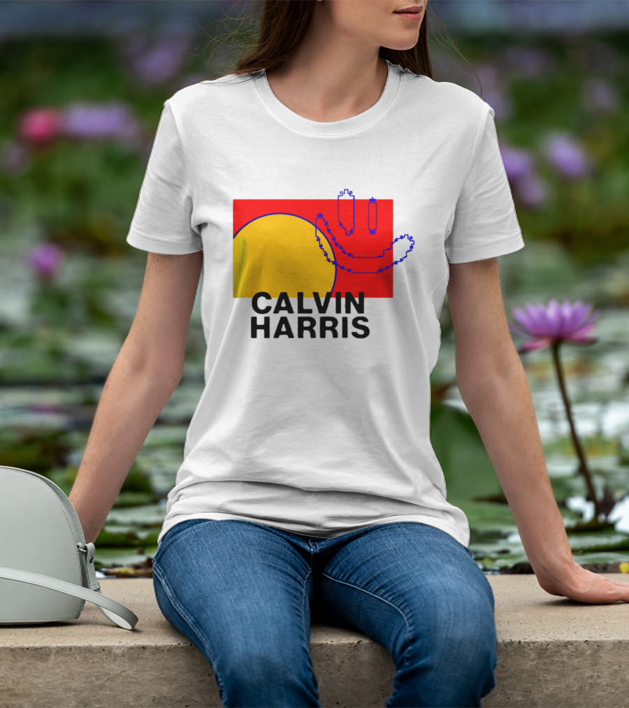 Calvin Harris North America 2027 Tour Dates Pixel T-Shirt