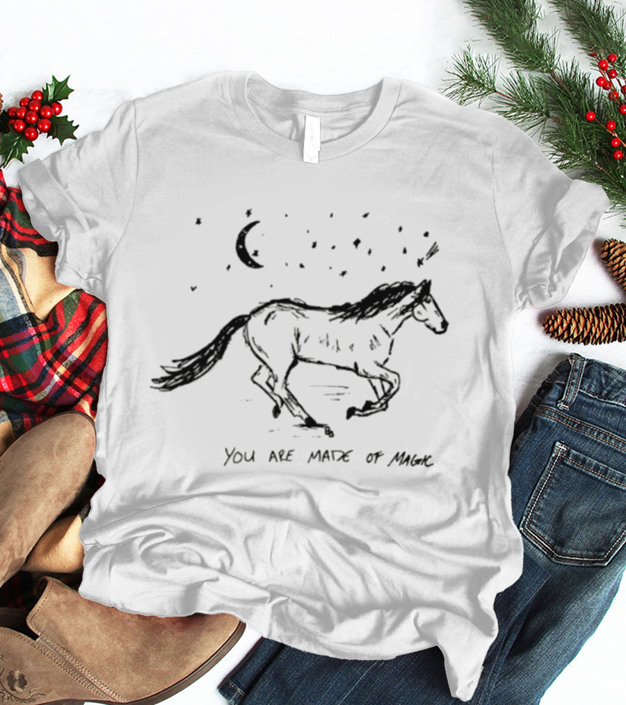 Horse You Are Made Of Magic Moon Stars And Night Sky T-Shirt