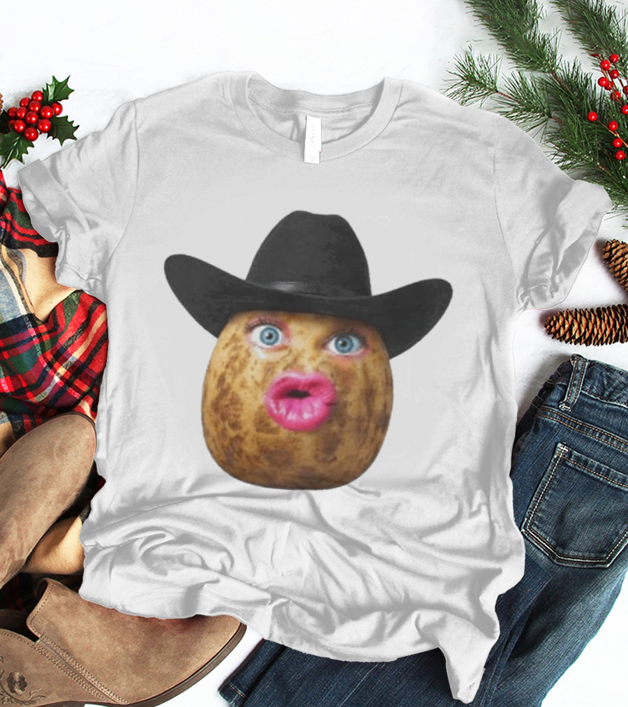 The Burnt Peanut Cowboy Hat Lips T-Shirt