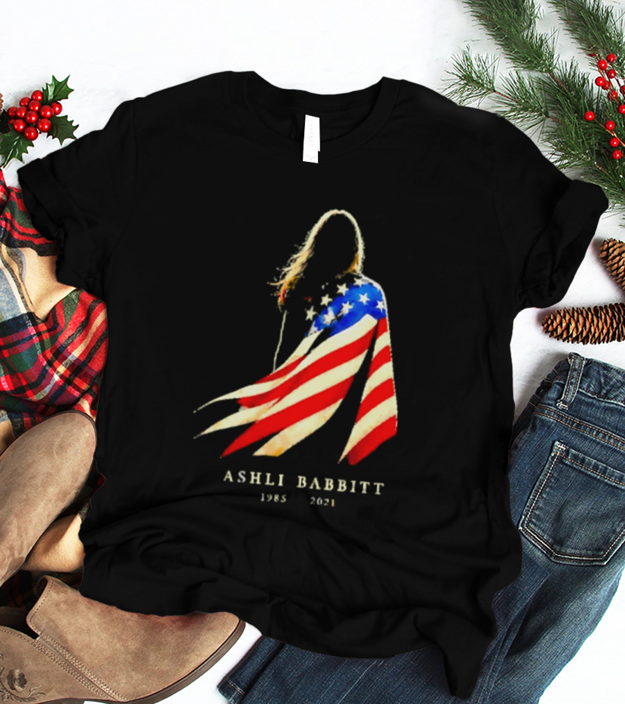 America Ashli Babbitt Memorial 1985 2021 Flag T-Shirt