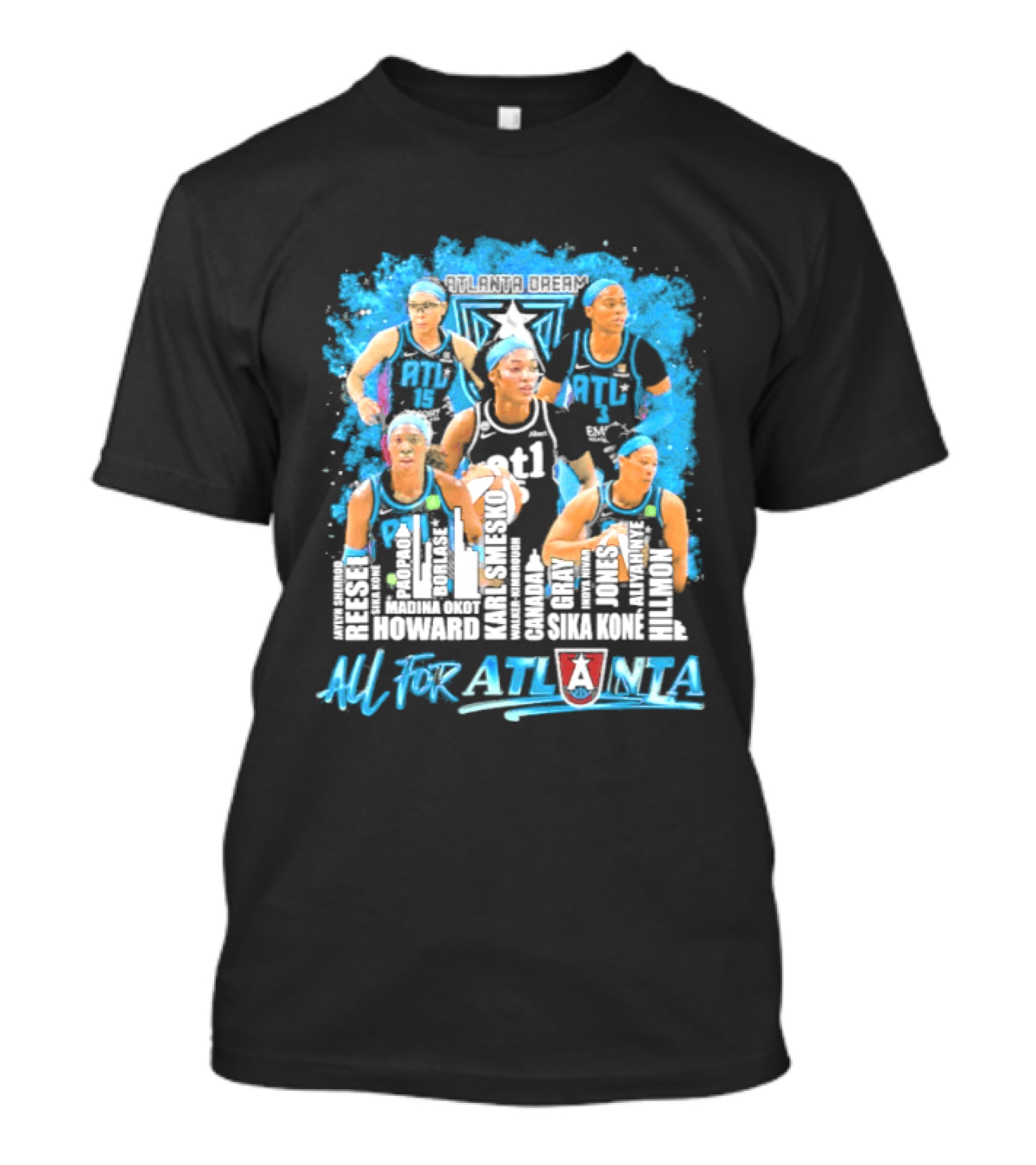 2026 Atlanta Dream WNBA City Name Player All For Atlanta T-Shirt
