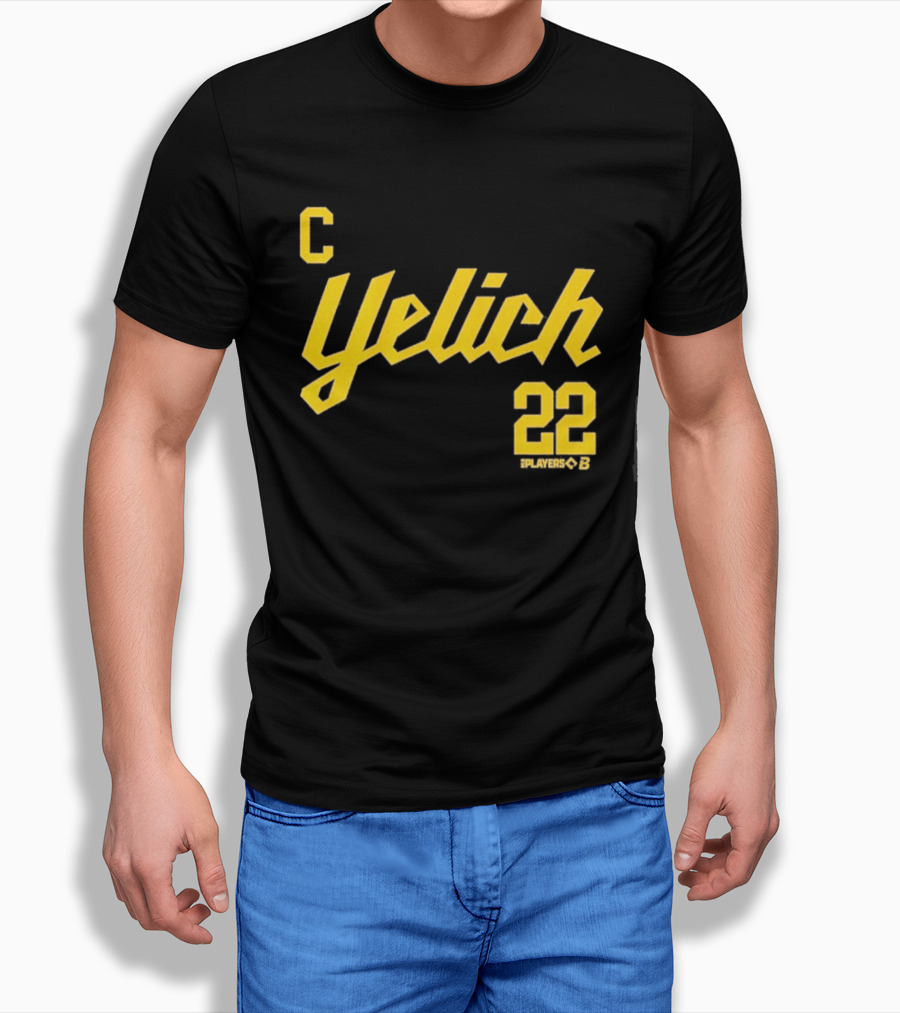 Yelich 22 Captain Players Milwaukee Brewers Baseball MLB T-Shirt
