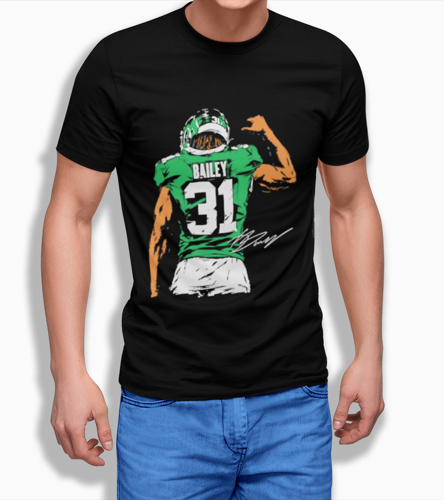David Bailey Number 31 New York Jets NFL Football Jersey T-Shirt