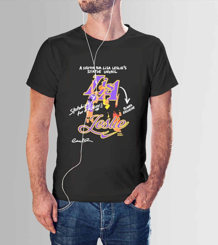 Lisa Leslie Los Angeles Sparks Sketching For Statue Unveiling T-Shirt