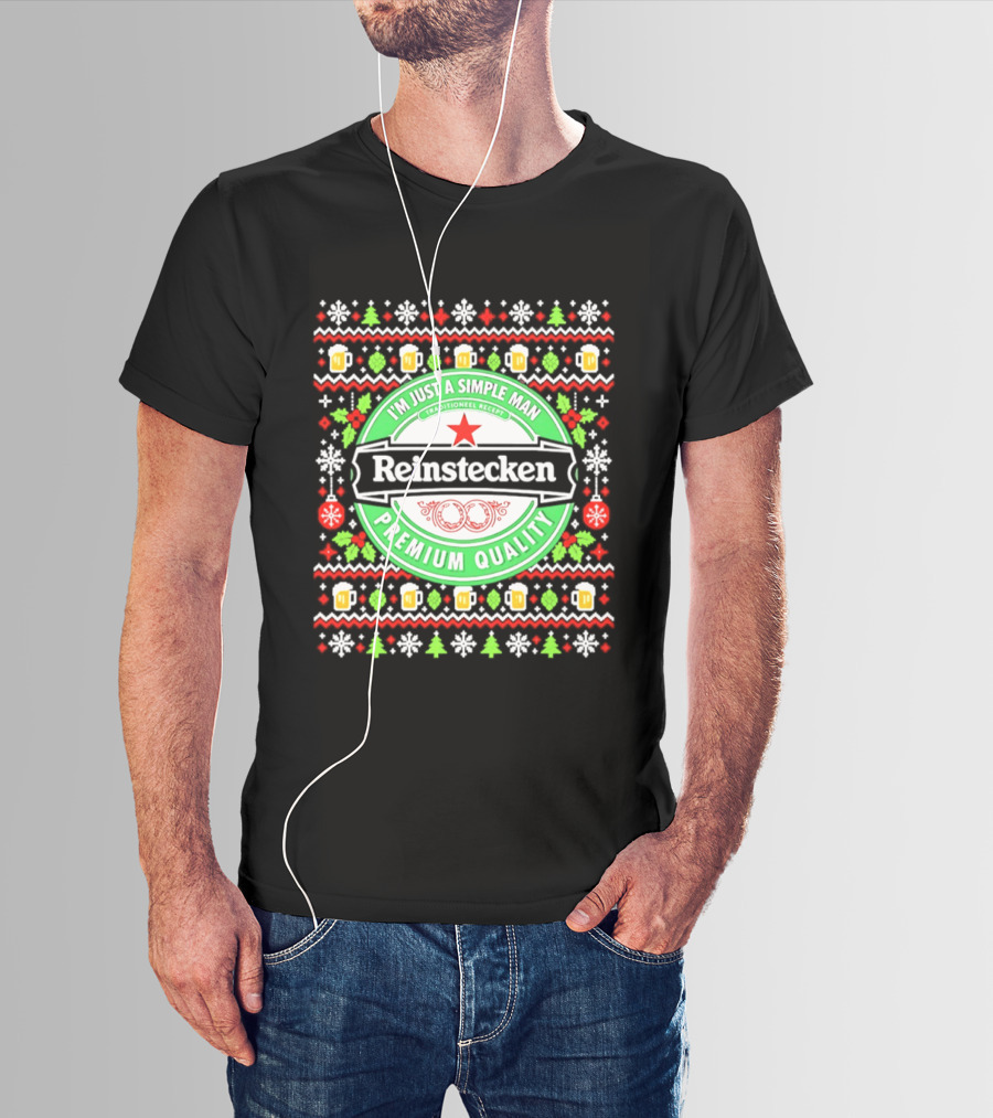 Reinstecken I'm Just A Simple Man Traditional Premium Quality Christmas Ugly T-Shirt