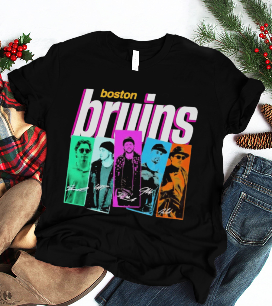 Boston Bruins Boy Band 2026 Player Portraits T-Shirt