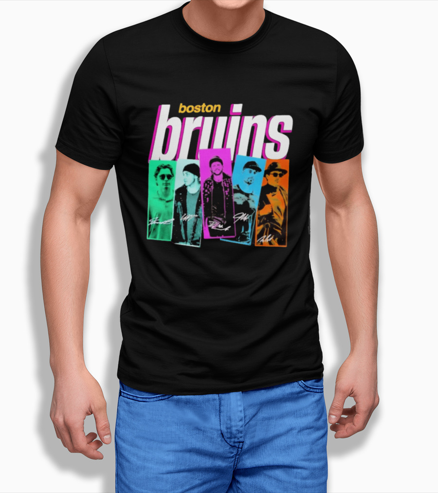 Boston Bruins Boy Band 2026 Player Portraits T-Shirt