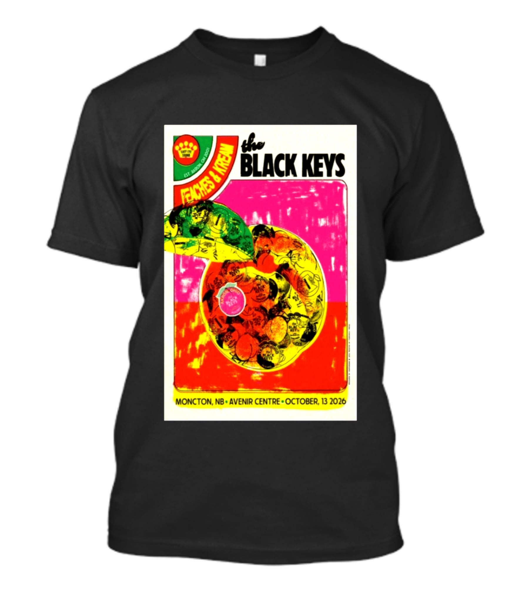 The Black Keys Peaches & Cream Event Moncton NB Avenir Centre October 13 2026 T-Shirt