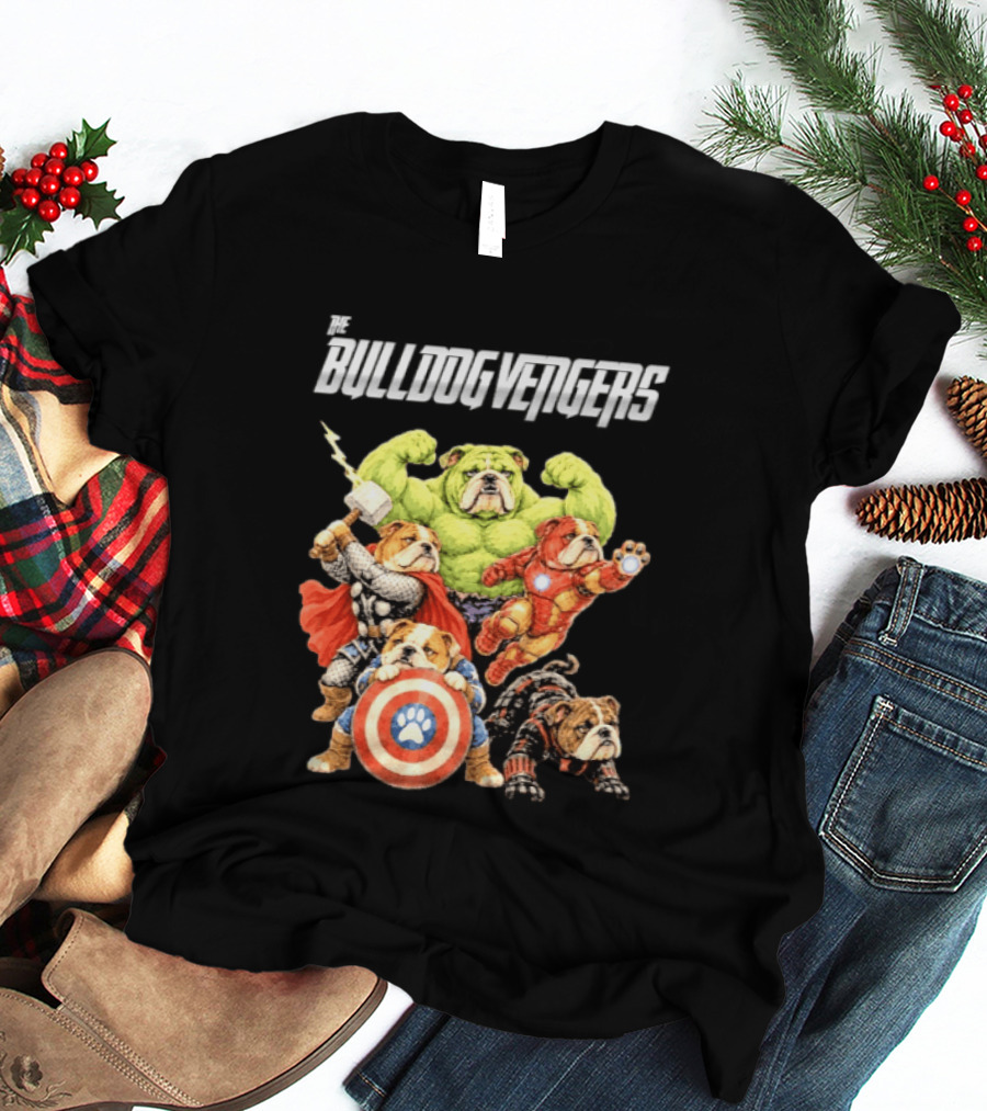 Bulldog Avengers 2026 Superhero Team Marvel T-Shirt