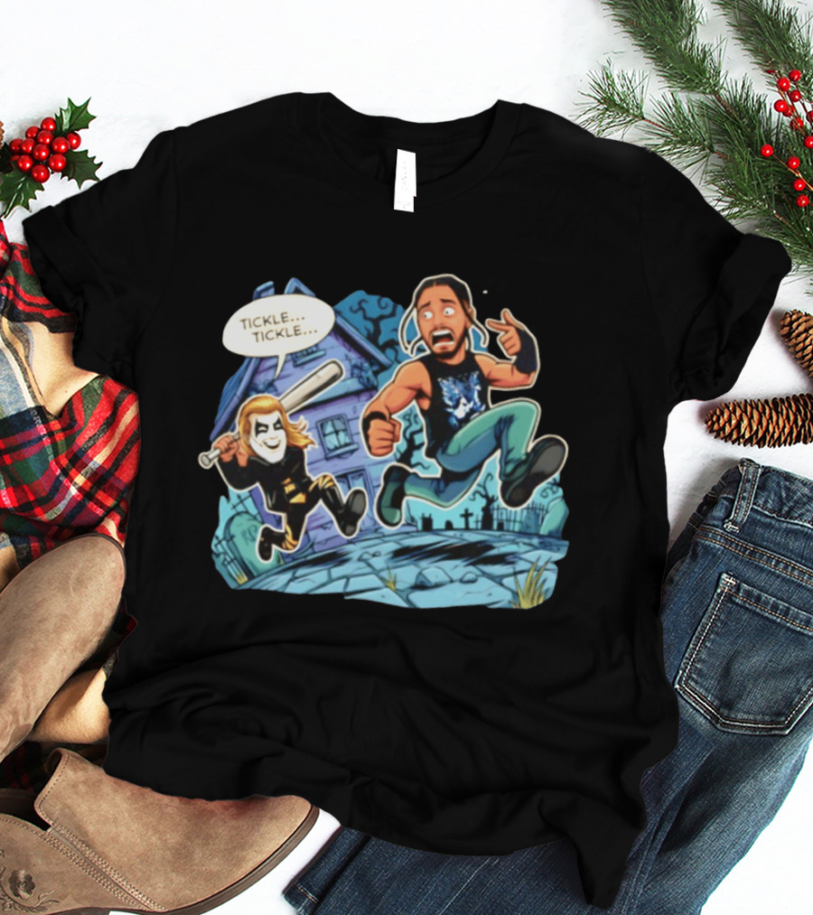 Halloween Cartoon Chase Tucker Remy Tickle Tickle Baseball Bat Haunted House T-Shirt