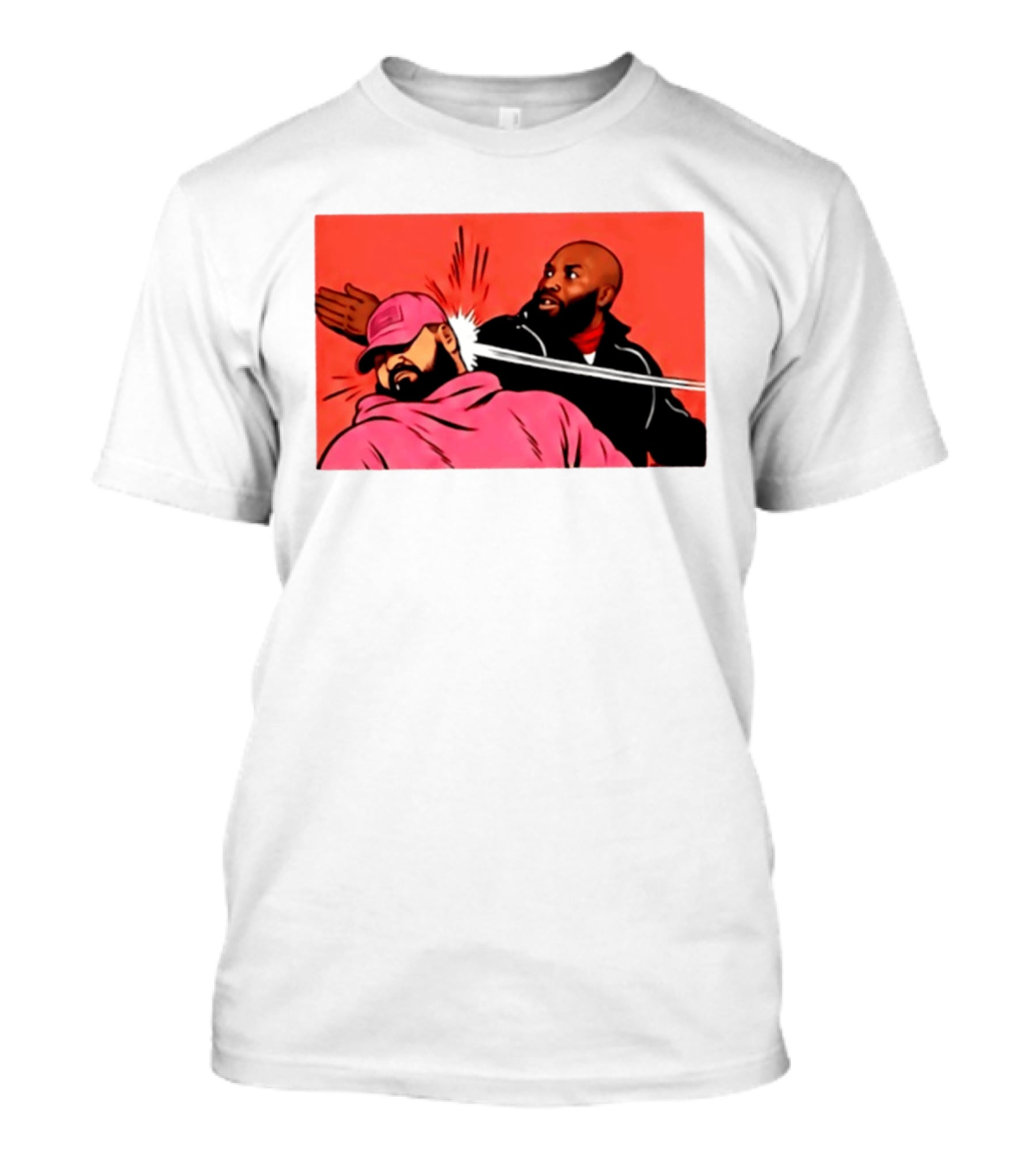 Drake Vs Rick Ross Meme Slap Red T-Shirt