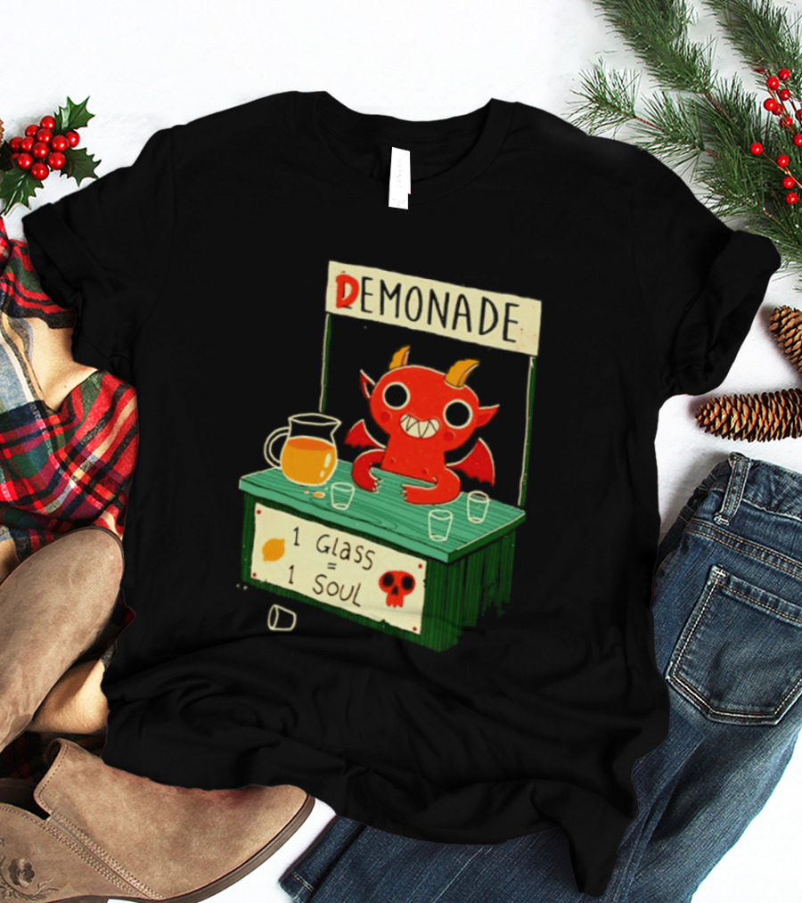 Demonade 1 Glass 1 Soul Devil Lemonade Stand T-Shirt