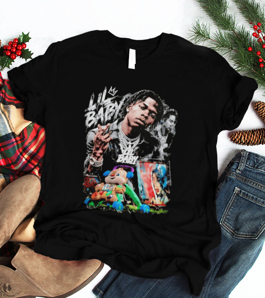 Lil Baby Toys And Painting Style With Diamond Chains T-Shirt