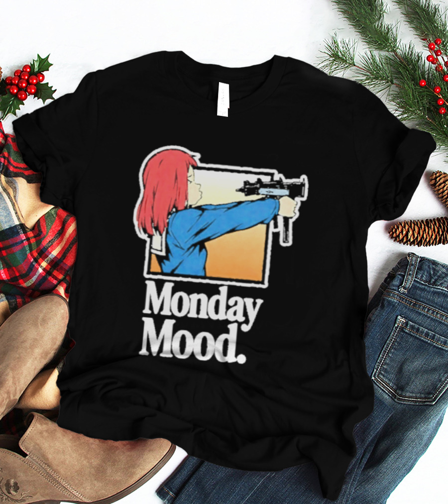 Mamimi Samejima Fooly Cooly Monday Mood Anime Gun Playful Vibe T-Shirt