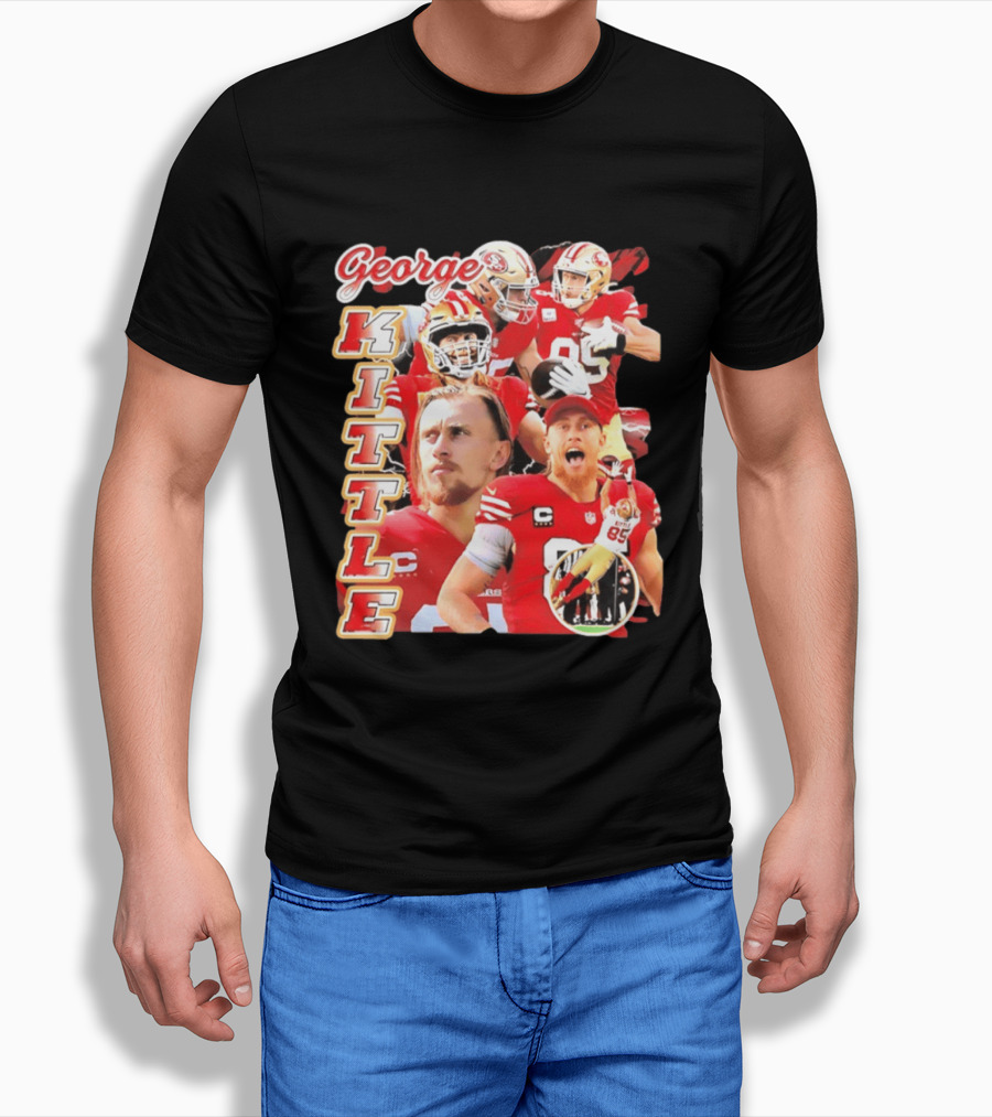 George Kittle San Francisco 49ers 90s Bootleg Football Star T-Shirt