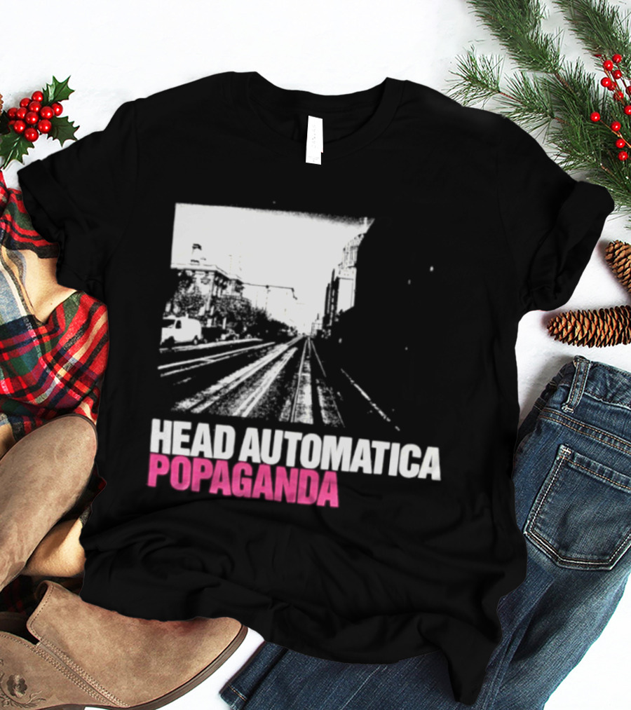 Head Automatica Popaganda Train Tracks Art Daryl Palumbo T-Shirt