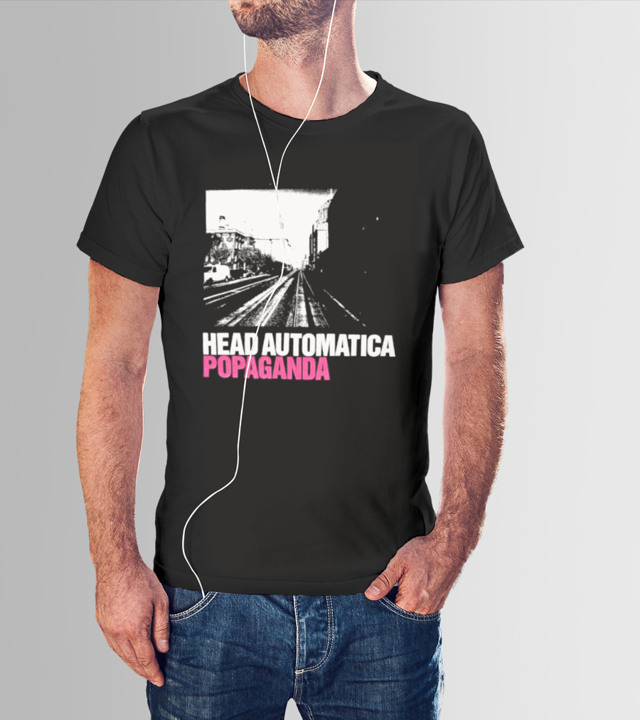 Head Automatica Popaganda Train Tracks Art Daryl Palumbo T-Shirt