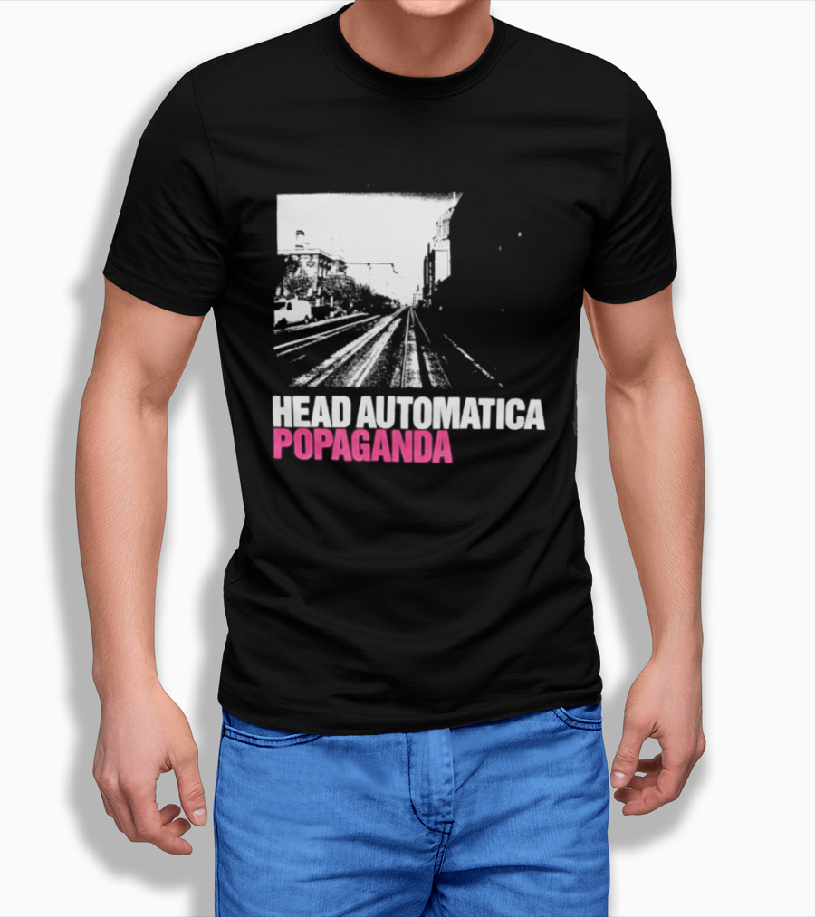Head Automatica Popaganda Train Tracks Art Daryl Palumbo T-Shirt