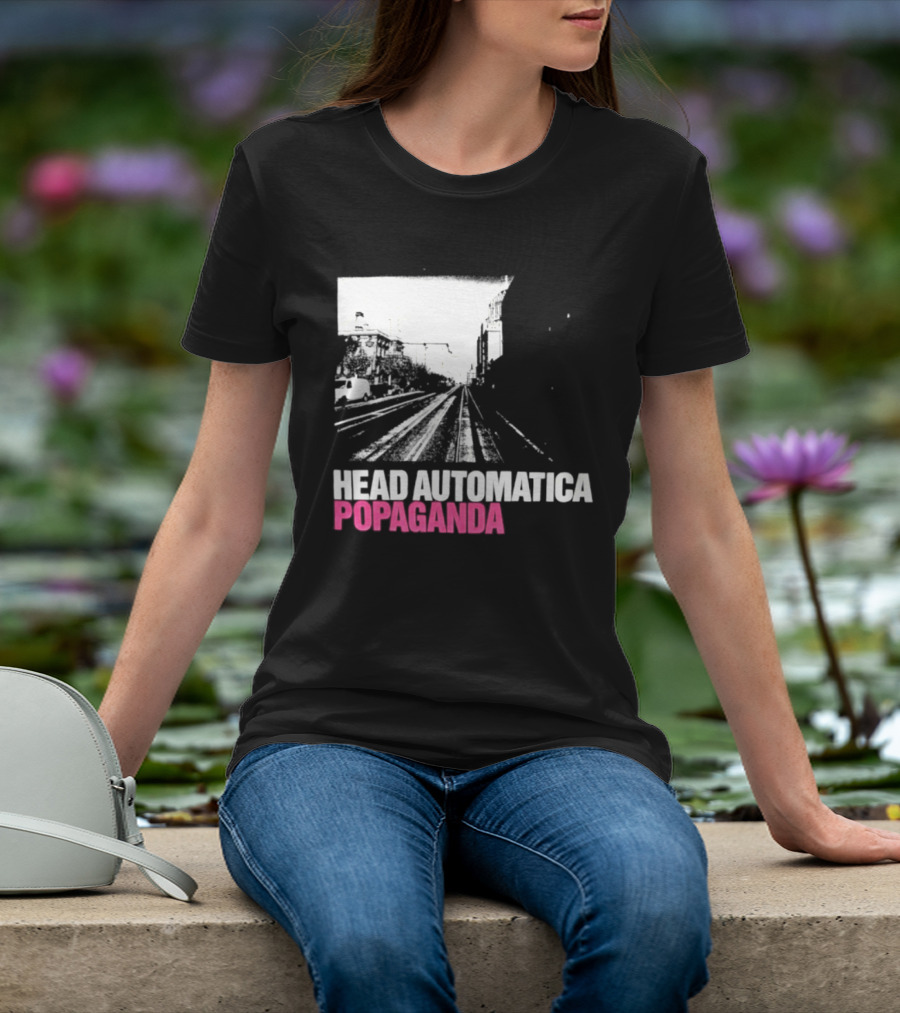 Head Automatica Popaganda Train Tracks Art Daryl Palumbo T-Shirt