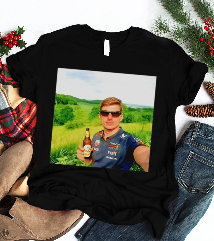 Max Verstappen Beyond The Track Oracle Red Bull Racing Honda Beer Experience T-Shirt