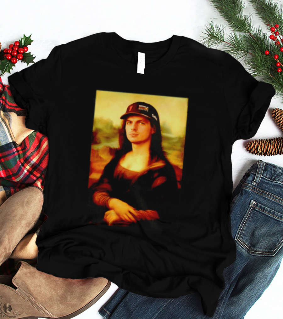 Max Verstappen Mona Lisa Meme Red Bull Racing Cap T-Shirt