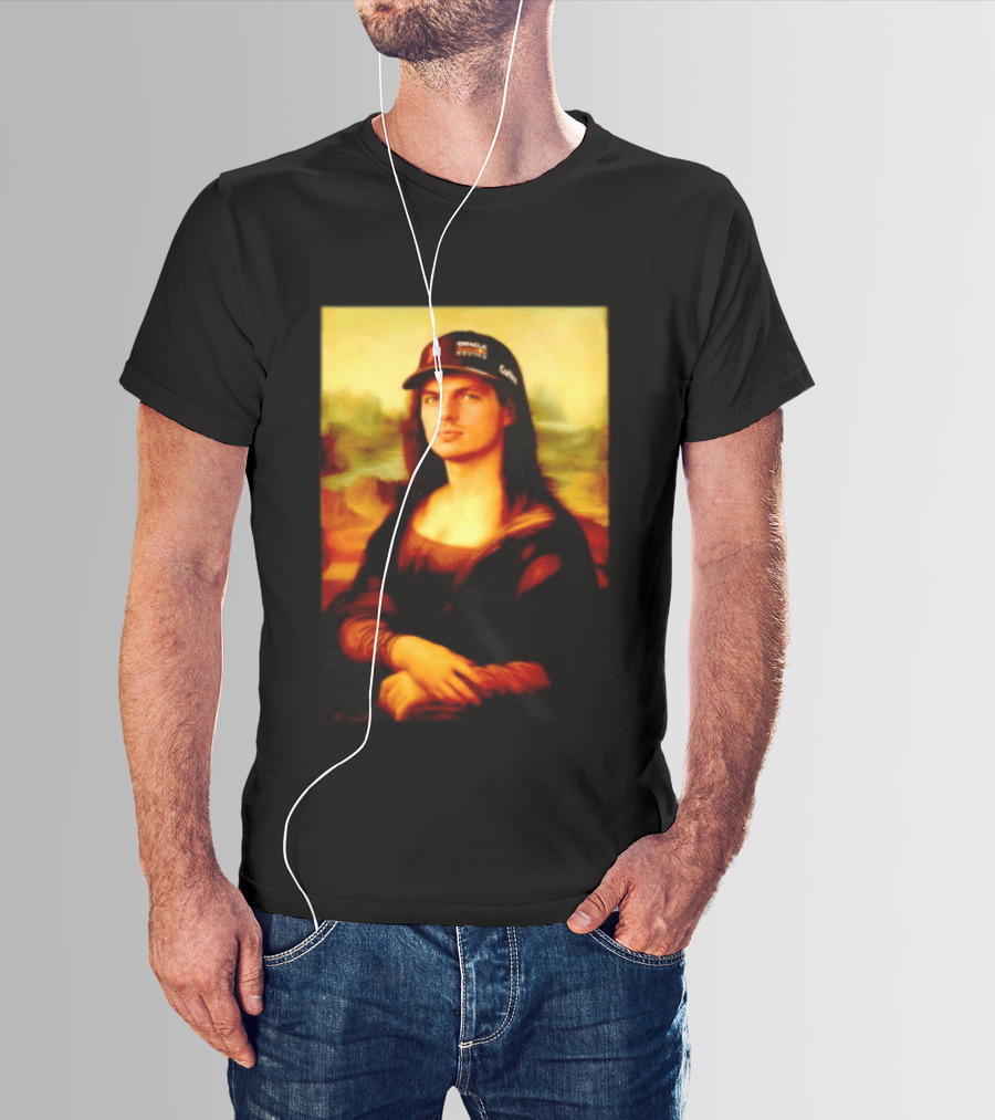 Max Verstappen Mona Lisa Meme Red Bull Racing Cap T-Shirt