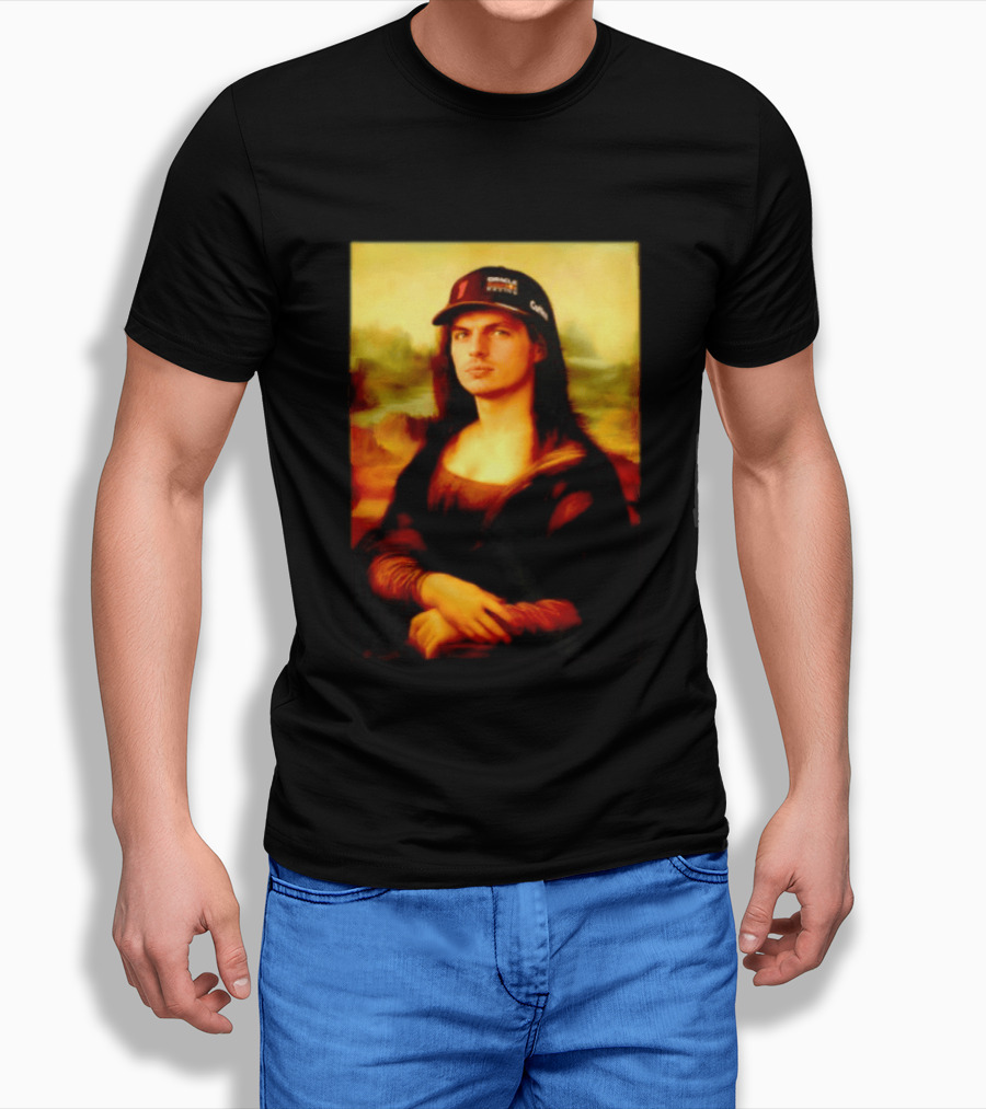 Max Verstappen Mona Lisa Meme Red Bull Racing Cap T-Shirt