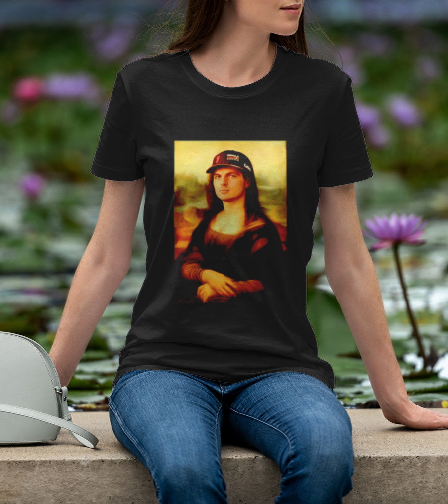 Max Verstappen Mona Lisa Meme Red Bull Racing Cap T-Shirt