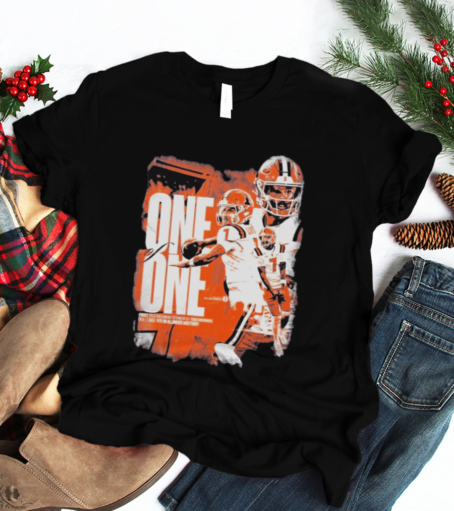 Michael Clayton II Illinois Historic Freshman Touchdown Win T-Shirt