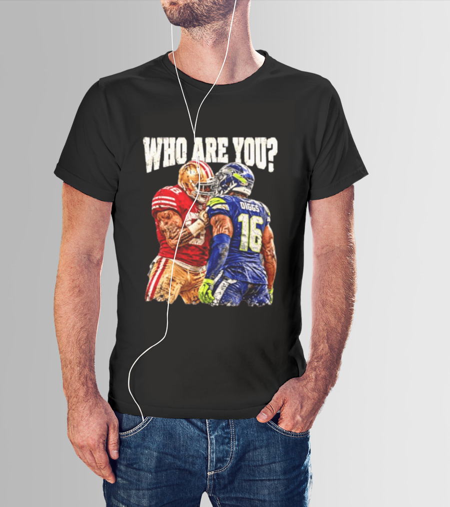 Who Are You Meme Mike Evans Vs Diggs San Francisco 49ers Seattle Seahawks T-Shirt