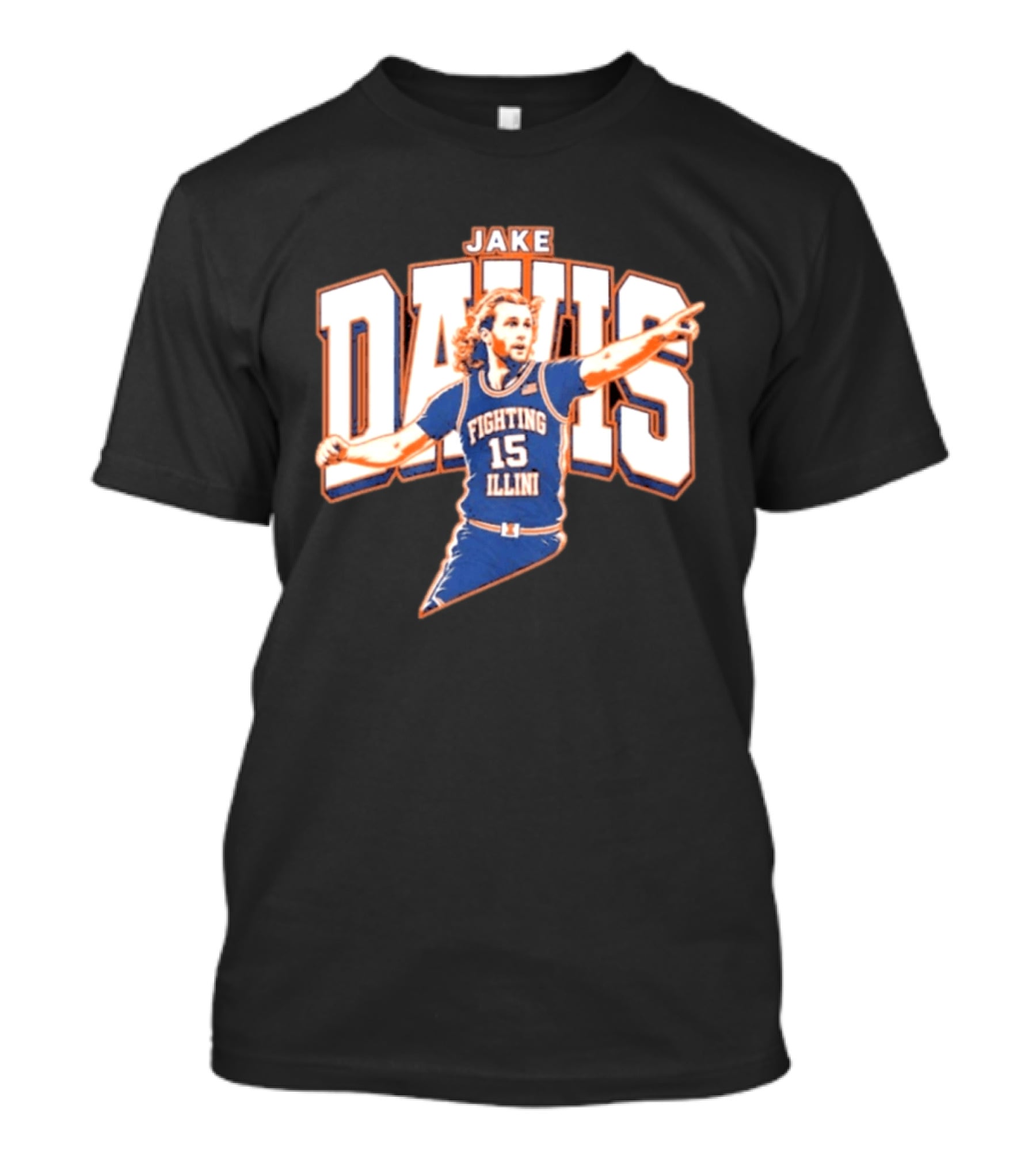 Jake Davis 15 Fighting Illini Basketball T-Shirt