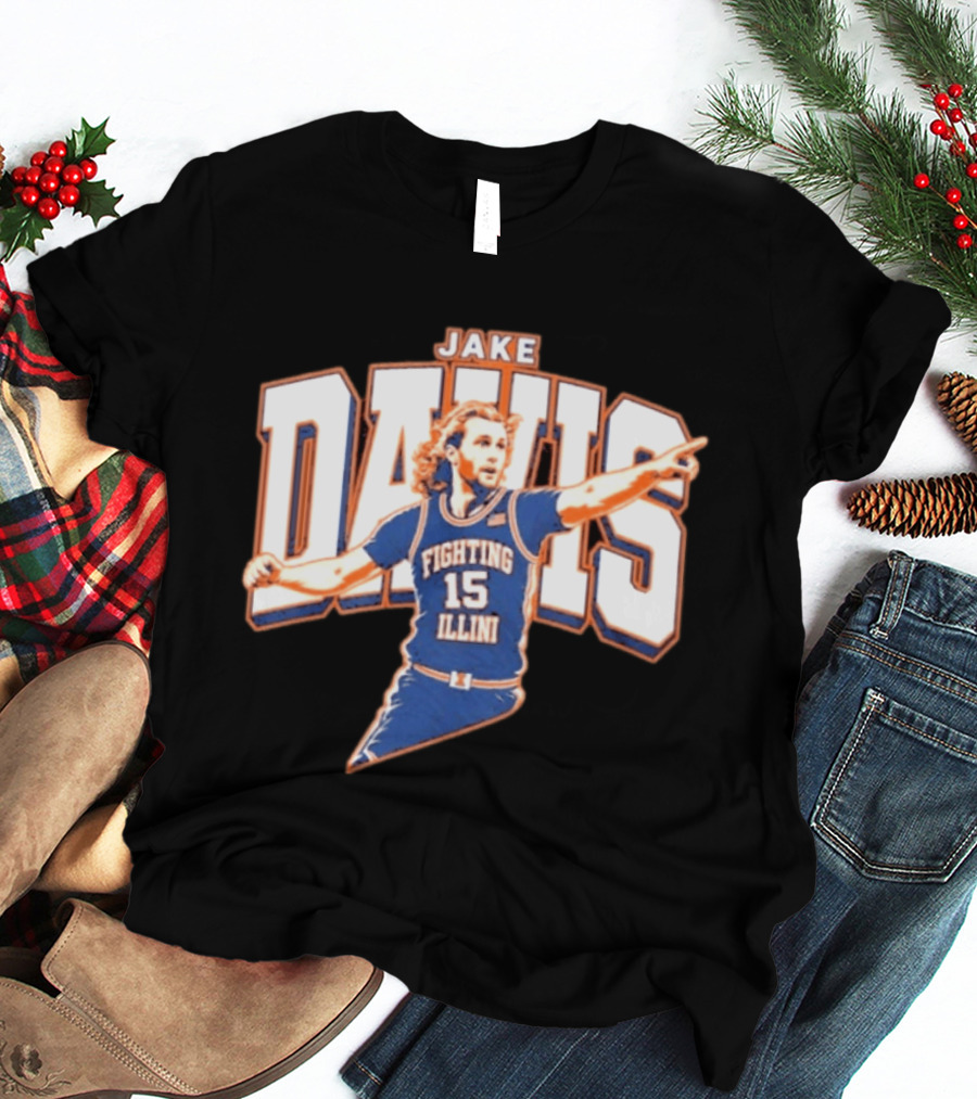 Jake Davis 15 Fighting Illini Basketball T-Shirt