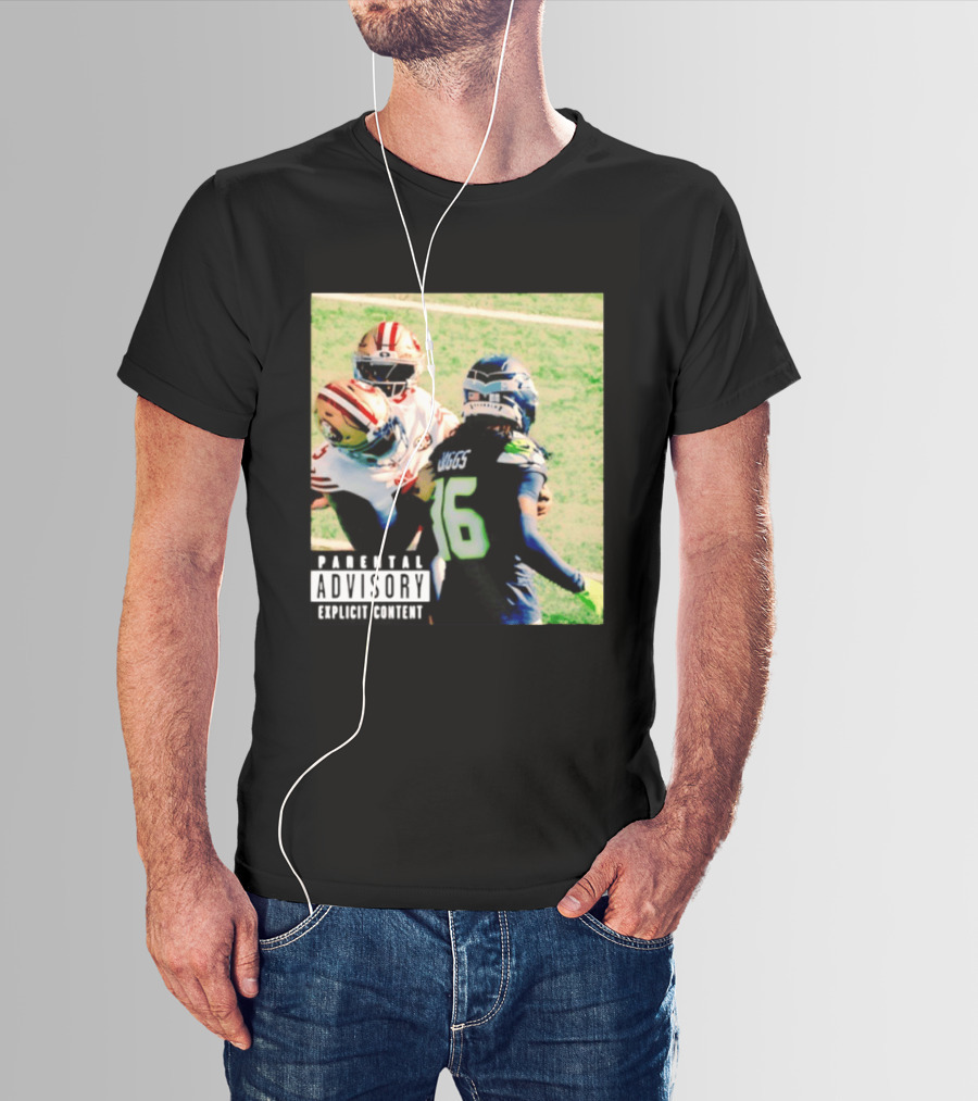Parental Advisory Explicit Content Mike Evans Vs Trevon Diggs Football Meme T-Shirt