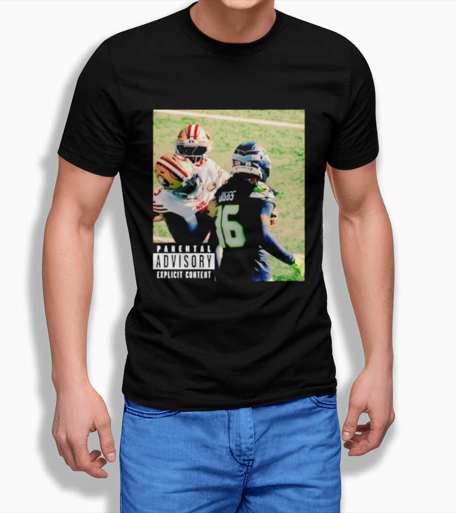 Parental Advisory Explicit Content Mike Evans Vs Trevon Diggs Football Meme T-Shirt