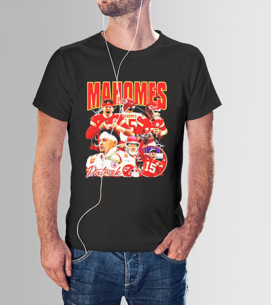 Patrick Mahomes Kansas City Chiefs 15 Red Gold Champion 2026 T-Shirt