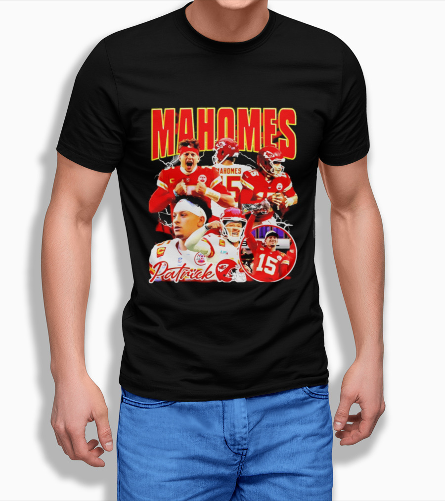 Patrick Mahomes Kansas City Chiefs 15 Red Gold Champion 2026 T-Shirt