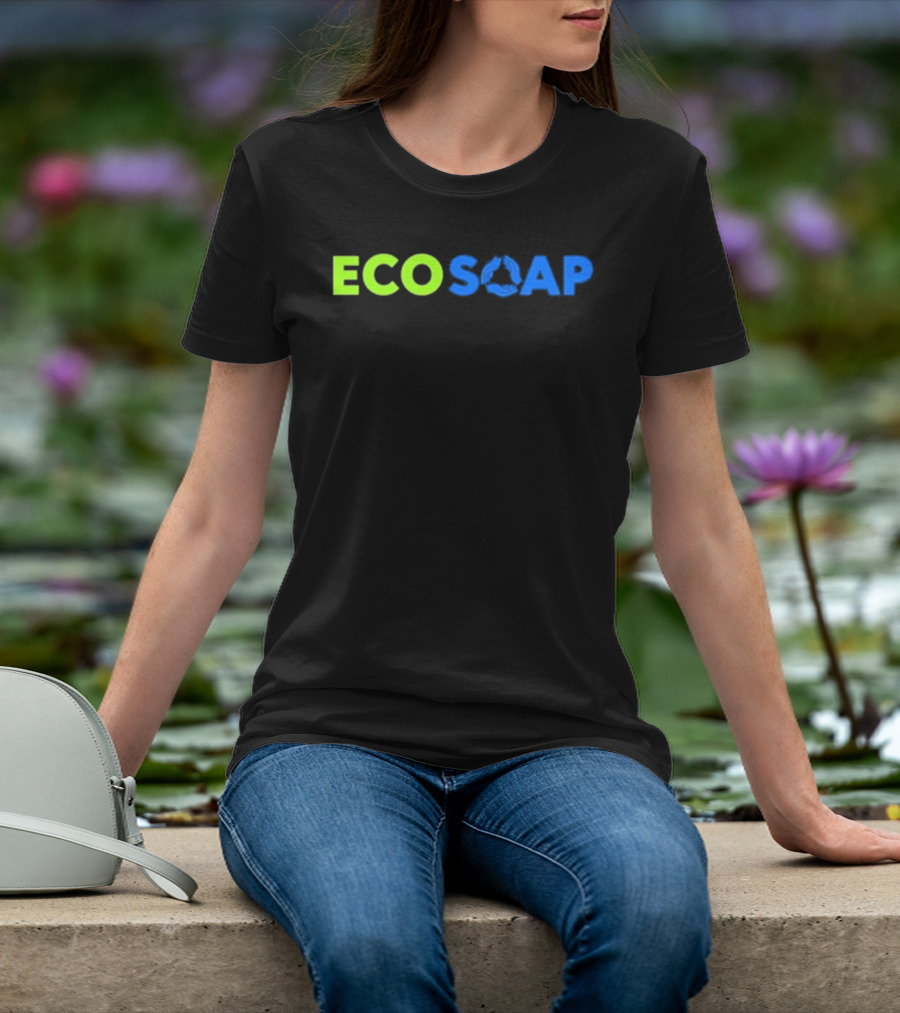 Purchased Equals 100 Bars Donated Ecosoap Green Blue Recycling T-Shirt