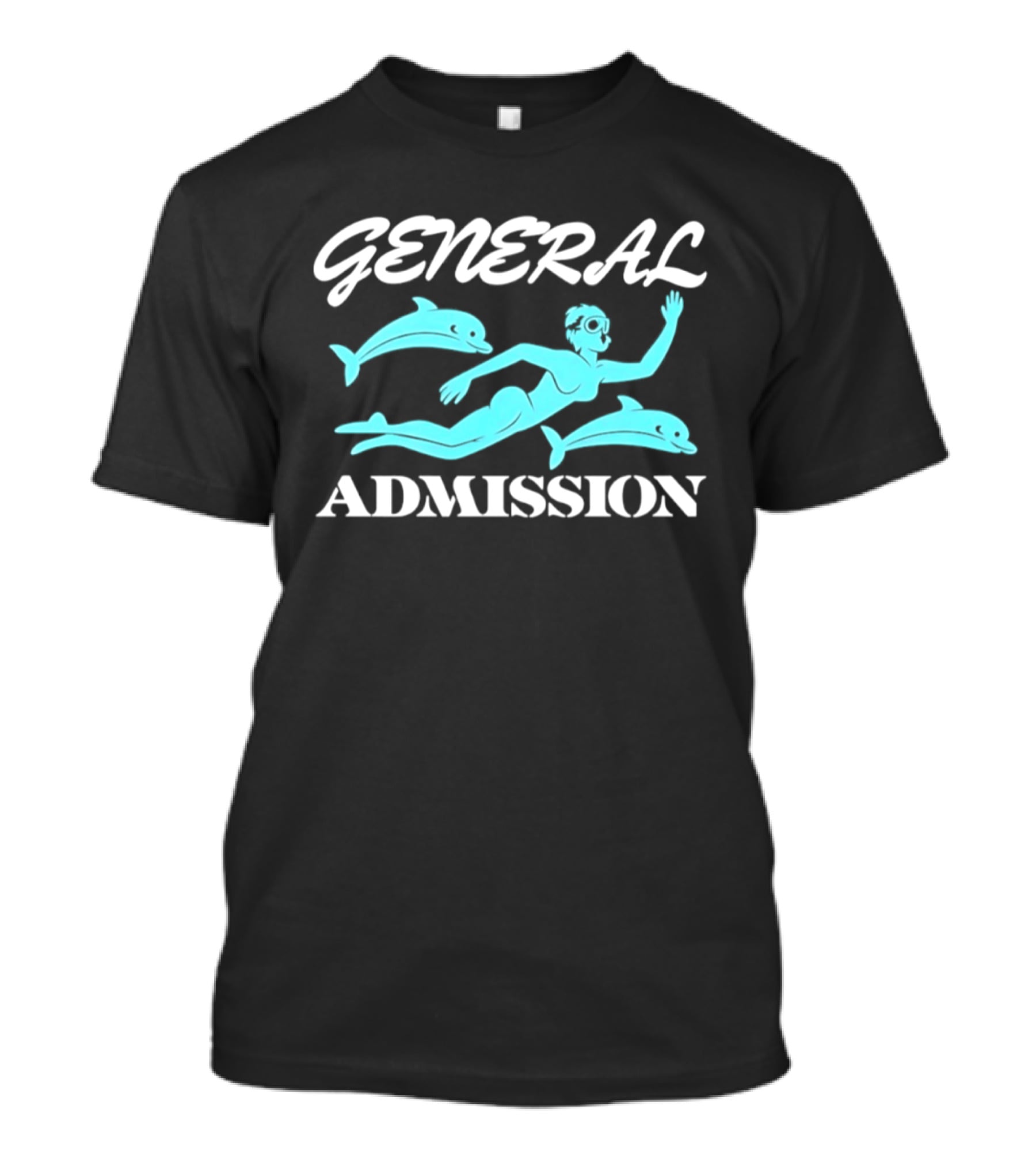 GENERAL ADMISSION Theo James Dolphin Swimming T-Shirt