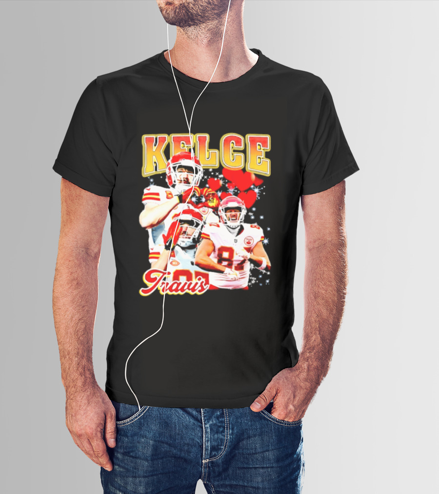 Travis Kelce Kansas City Chiefs Hand Heart Kelce 87 T-Shirt