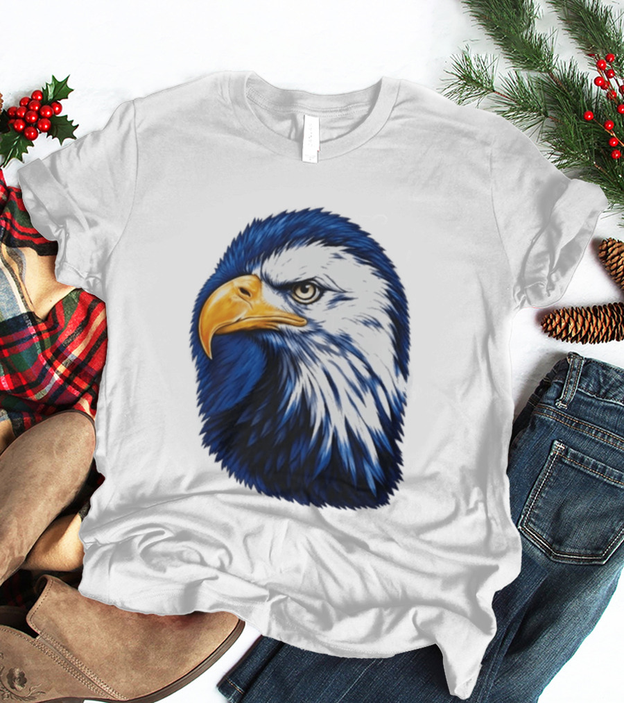 Daisy Edgar Jones Eagle Raglan Blue And White Bird T-Shirt