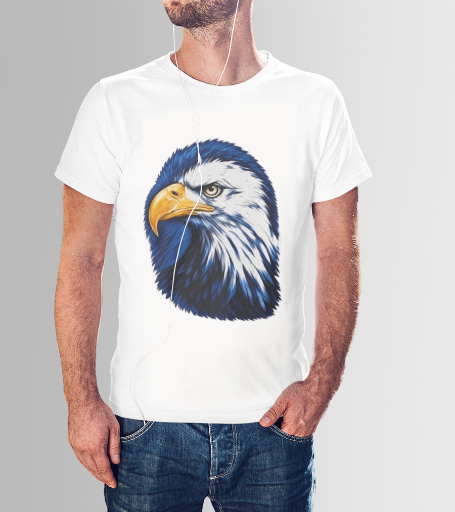 Daisy Edgar Jones Eagle Raglan Blue And White Bird T-Shirt
