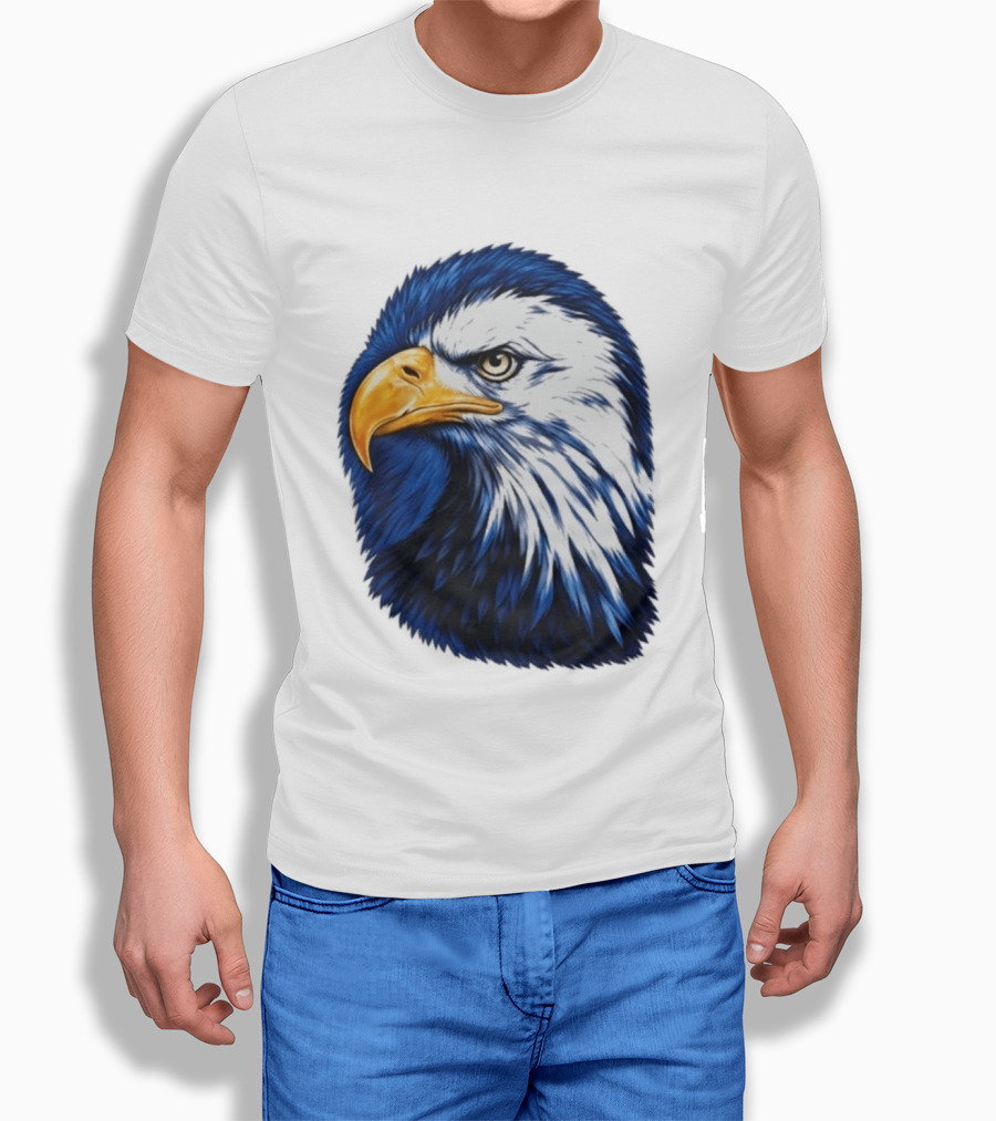 Daisy Edgar Jones Eagle Raglan Blue And White Bird T-Shirt